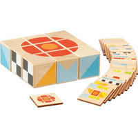 EDUKATIVNA IGRA   - prirodne boje, Basics, drvo (10,5/10,5/3,5cm) - Goki