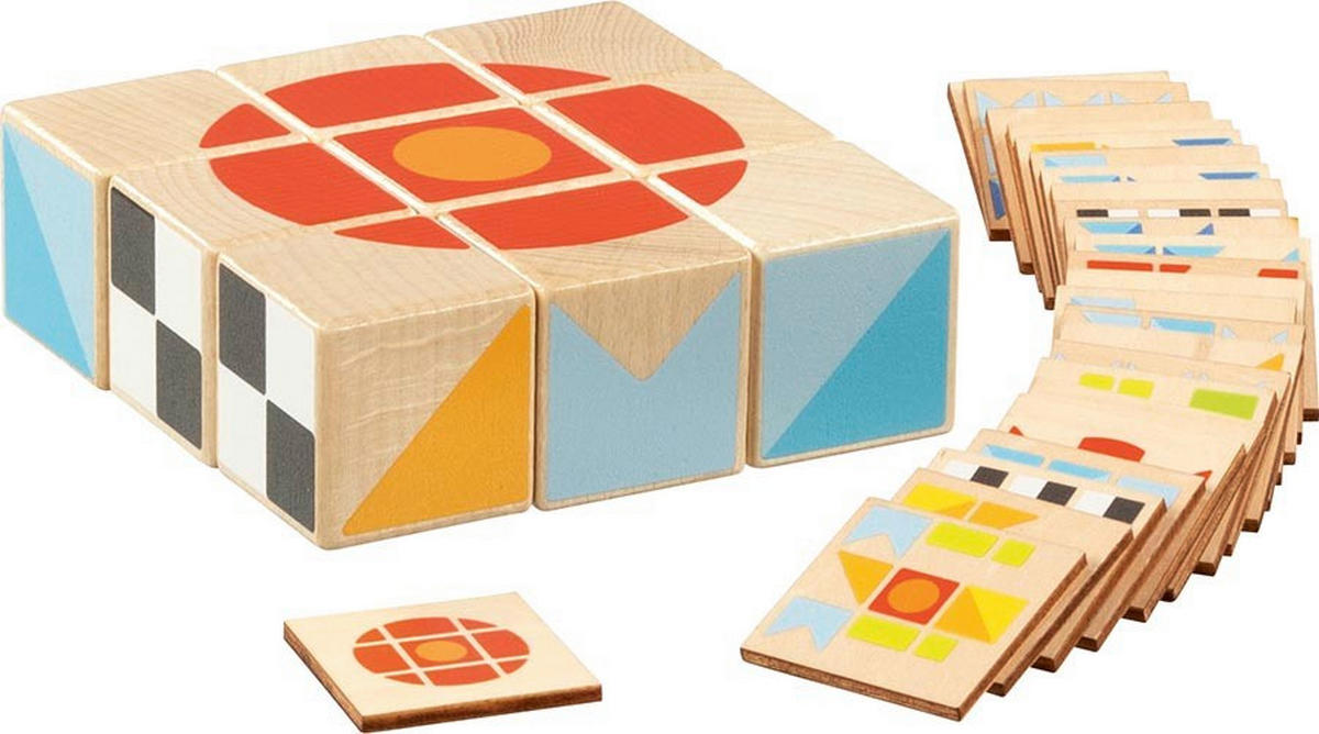 EDUKATIVNA IGRA   - prirodne boje, Basics, drvo (10,5/10,5/3,5cm) - Goki