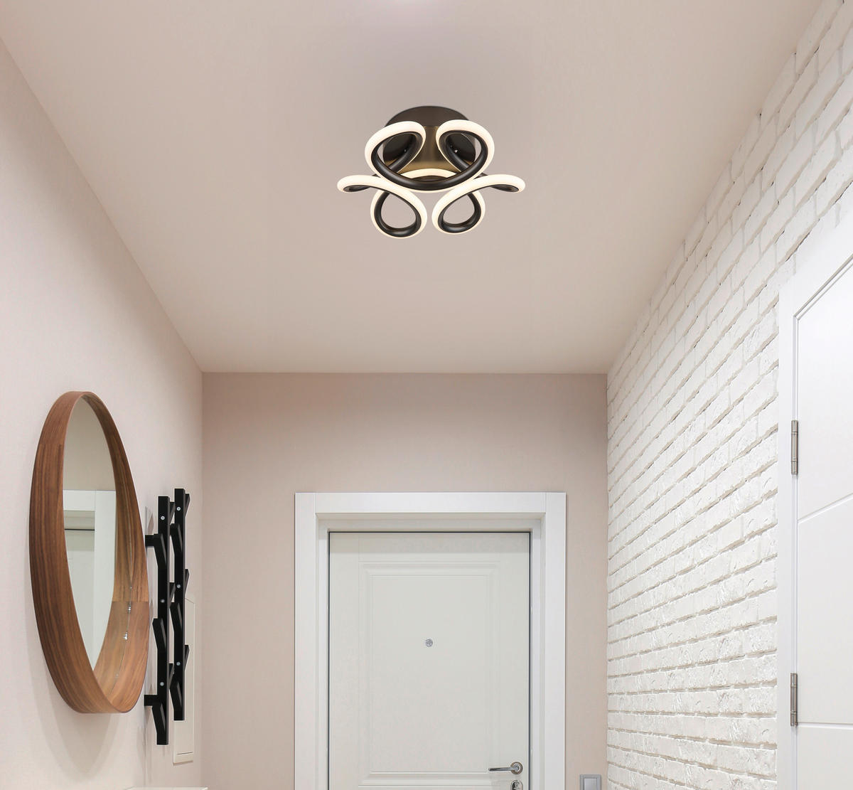 LED-DECKENLEUCHTE  26/10 cm    - Weiss/Anthrazit, Basics, Kunststoff/Metall (26/10cm) - Globo