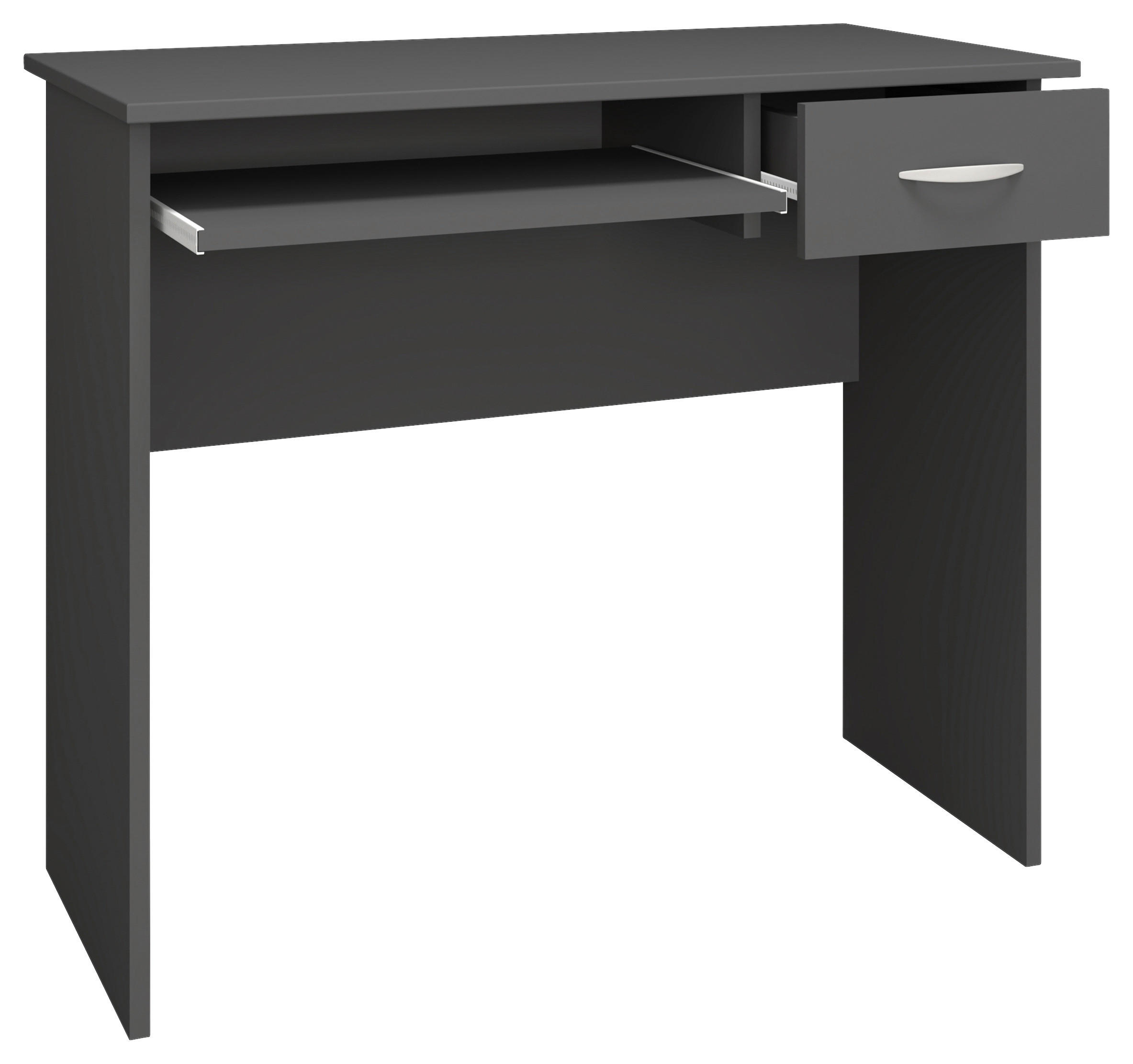 SCHREIBTISCH 85/50/75 cm  in Anthrazit  - Anthrazit/Alufarben, MODERN, Holzwerkstoff/Metall (85/50/75cm) - MID.YOU