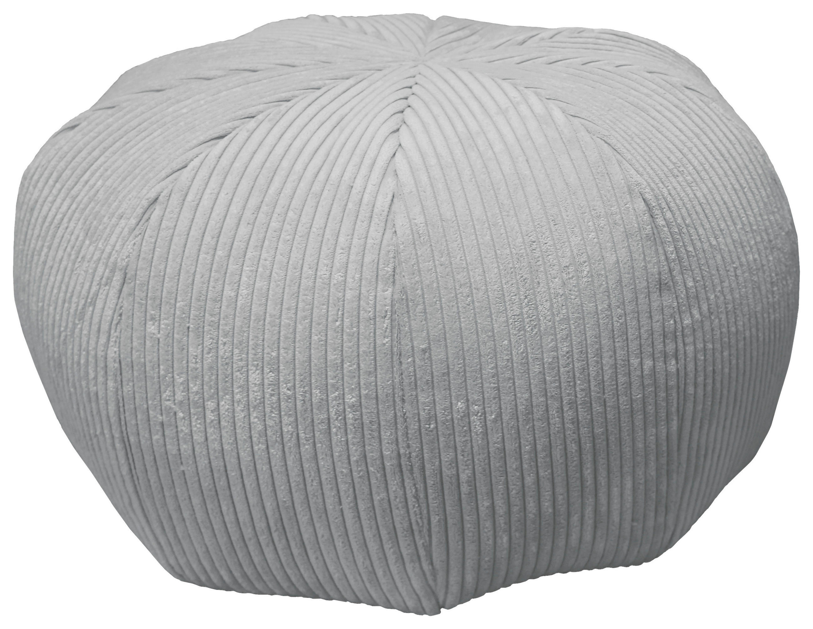 POUF Cord 60/30/60 cm  - Grau, Design, Textil (60/30/60cm) - Carryhome