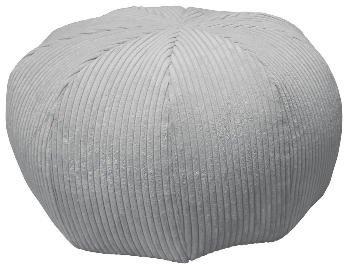 POUF Cord 60/30/60 cm  - Grau, Design, Textil (60/30/60cm) - Carryhome