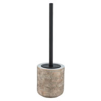 WC-BÜRSTENGARNITUR - Beige/Goldfarben, Basics, Keramik/Metall (11,5/39,5/11,5cm) - Wenko