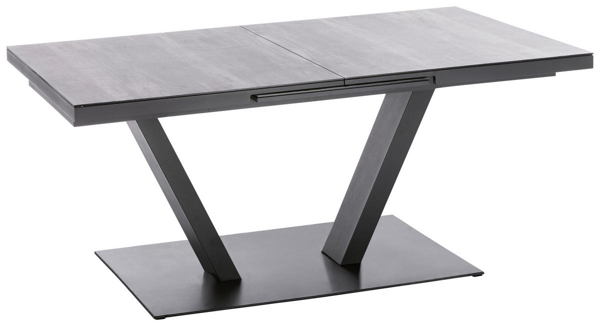 GARTENTISCH 180/100/76 cm Metall rechteckig  - Anthrazit/Grau, Design, Glas/Metall (180/100/76cm)