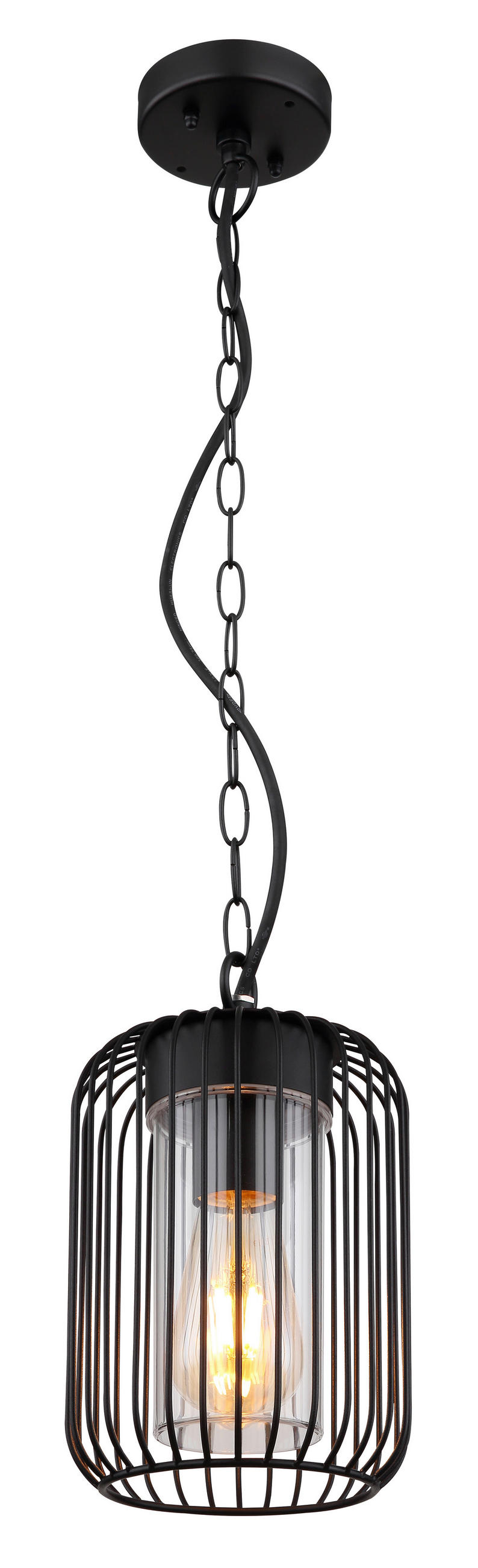 AUSSENLEUCHTE - Klar/Schwarz, Design, Kunststoff/Metall (16/75,5cm) - Globo