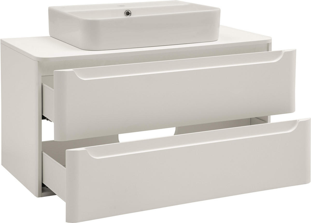 WASCHTISCHKOMBI 101 cm  - Weiß, KONVENTIONELL, Keramik/Holzwerkstoff (101cm) - Xora