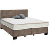 BOXSPRINGBETT 160/200 cm  in Taupe  - Taupe/Schwarz, Design, Kunststoff/Textil (160/200cm) - Hom`in