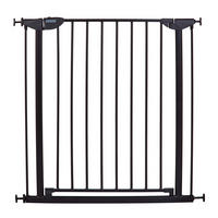 TÜRSCHUTZGITTER Klemmen  - Schwarz, Basics, Metall (78/72/4cm) - Childhome