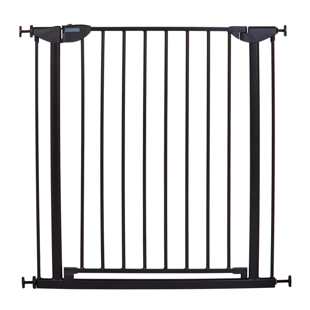 TÜRSCHUTZGITTER Klemmen  - Schwarz, Basics, Metall (78/72/4cm) - Childhome