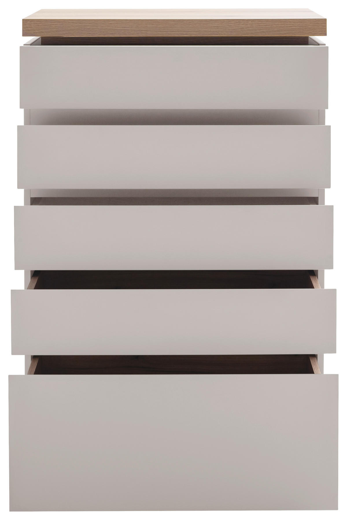KOMMODE , 75/116/40 cm, 5 Schublade(n)  - Kaschmir/Eichefarben, Design, Holzwerkstoff (75/116/40cm) - Livetastic