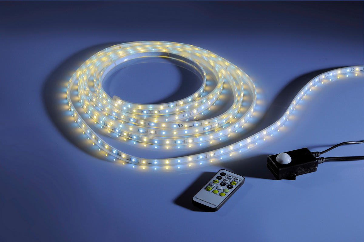 LED-STRIP CCT BEWEGUNGSSENSOR TEANIA 500/1,5/0,5 cm   - Transparent/Weiß, Design, Kunststoff/Metall (500/1,5/0,5cm) - P & B