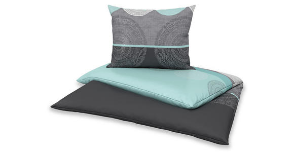 Bettwäsche Denise 140/200cm Türkis - Türkis, MODERN, Textil - Luca Bessoni