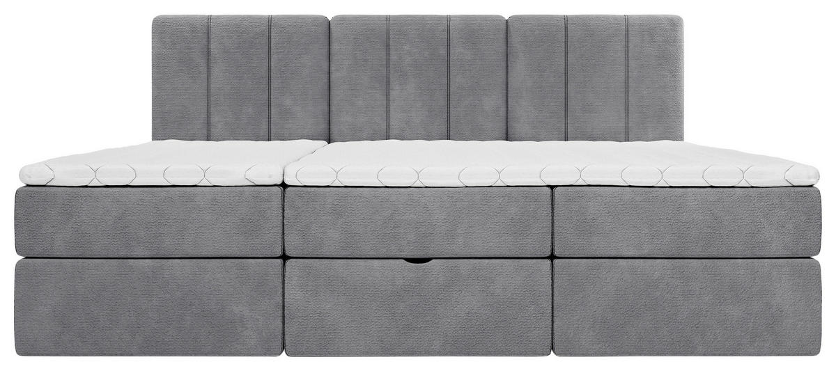 FAMILIENBETT - Schwarz/Grau, Design, Holzwerkstoff/Kunststoff (210/200cm) - Esposa