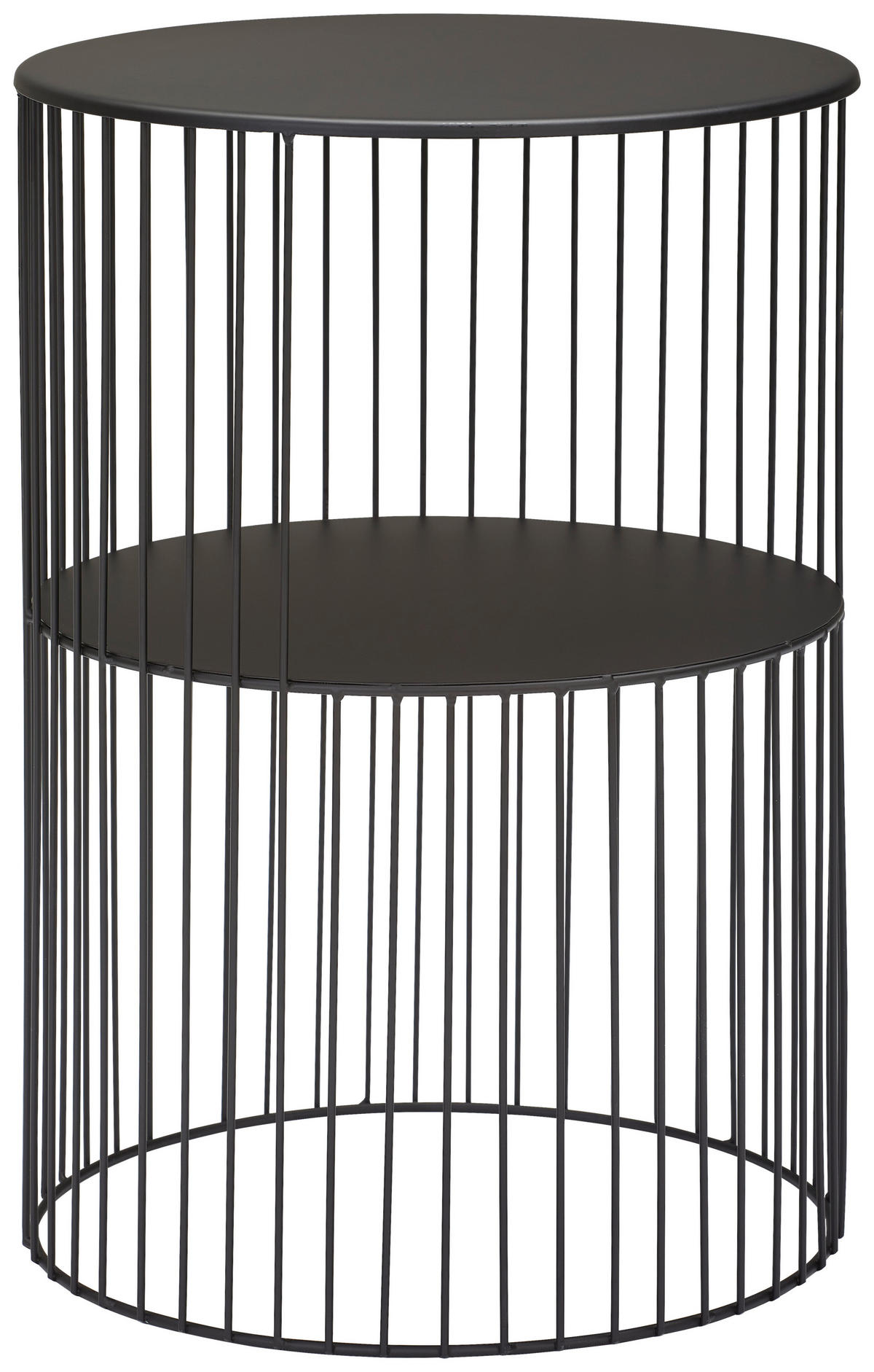 BEISTELLTISCH 39/39/55 cm Schwarz rund  - Schwarz, Trend, Metall (39/39/55cm) - Landscape