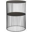 BEISTELLTISCH 39/39/55 cm Schwarz rund  - Schwarz, Trend, Metall (39/39/55cm) - Landscape