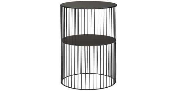 BEISTELLTISCH 39/39/55 cm Schwarz rund  - Schwarz, Trend, Metall (39/39/55cm) - Landscape
