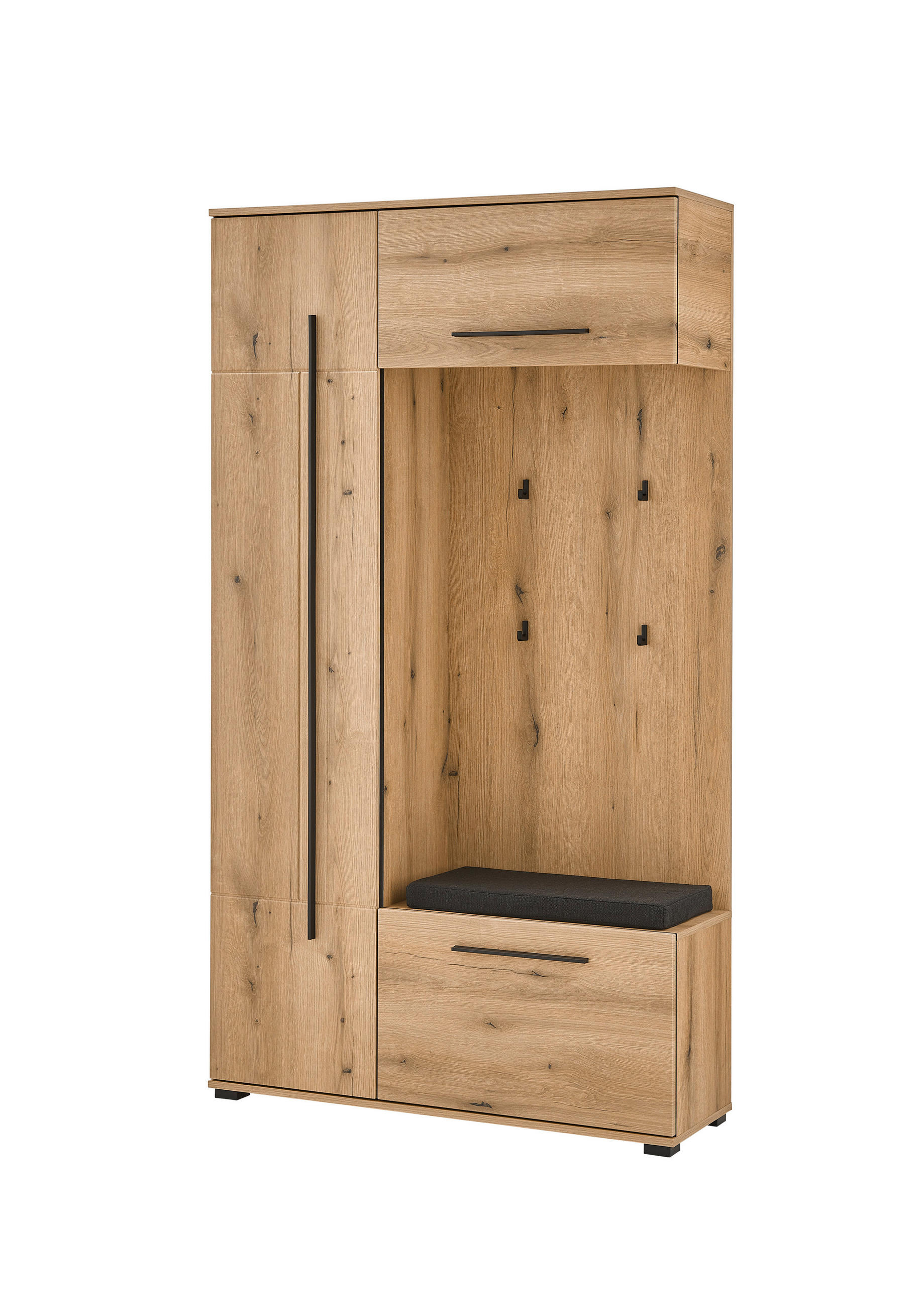 GARDEROBE 2-teilig  in 111/201/39 cm  - Eichefarben, MODERN, Holzwerkstoff (111/201/39cm) - MID.YOU