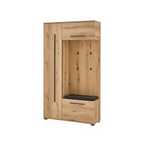 GARDEROBE 2-teilig  in 111/201/39 cm  - Eichefarben, MODERN, Holzwerkstoff (111/201/39cm) - MID.YOU