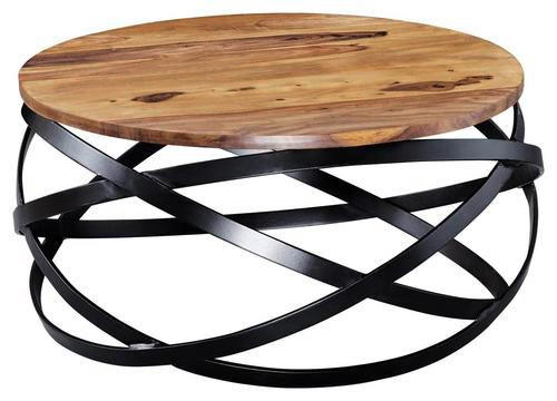 SOFFBORD i trä 60/60/30 cm  - sheshamfärgad/svart, Design, metall/trä (60/60/30cm) - MID.YOU