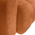 ECKSOFA Rostfarben Flachgewebe  - Rostfarben/Schwarz, KONVENTIONELL, Kunststoff/Textil (256/157cm) - Carryhome
