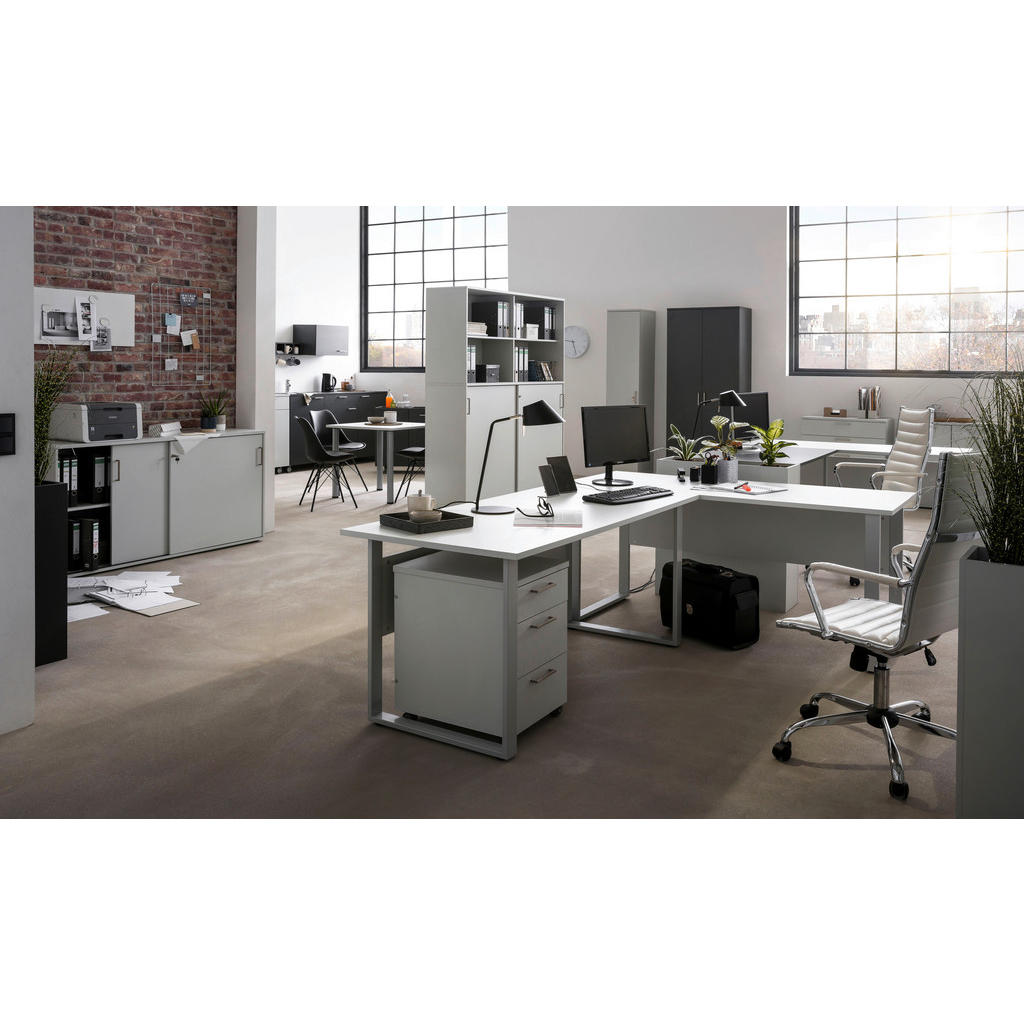 Thumbnail - Mid.you Kommode, Hellgrau, Metall, 4 Schubladen, 80.2x84.2x41 cm, Wohnzimmer, Kommoden & Sideboards, Kommoden