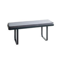 SITZBANK  in 115/48/36 cm  - Anthrazit, KONVENTIONELL, Textil/Metall (115/48/36cm)