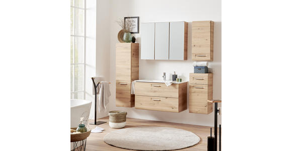 Waschbeckenunterschrank mit Soft-Close Avensis B: 90cm - Fichtefarben/Eichefarben, MODERN, Holzwerkstoff (90/53/45cm) - Luca Bessoni