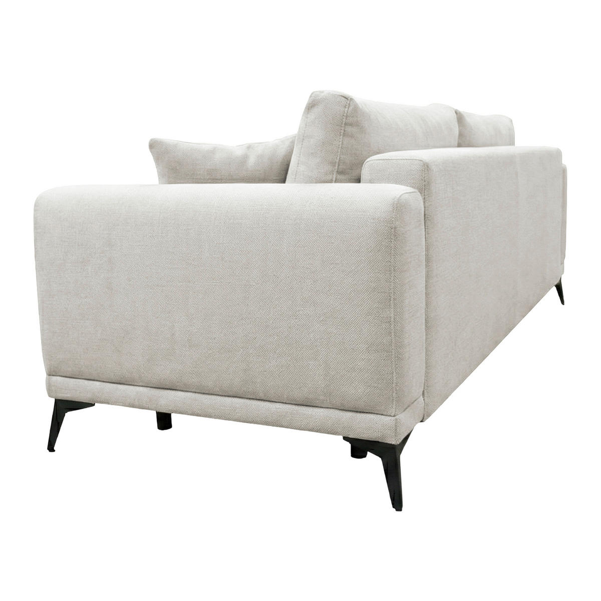 SCHLAFSOFA GRANDE in Chenille Grau  - Schwarz/Grau, Design, Textil/Metall (238/83/98cm) - MID.YOU