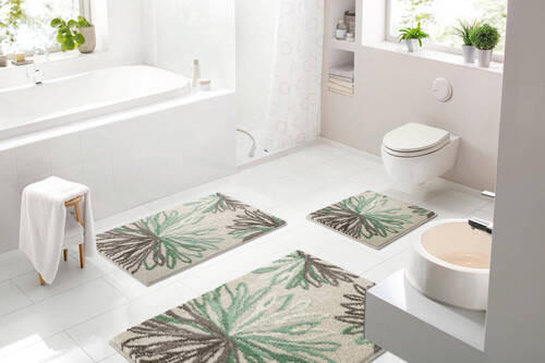 BIDET-VORLEGER Grün, Beige 50/60 cm  - Beige/Grün, Basics, Kunststoff/Textil (50/60cm) - Grund
