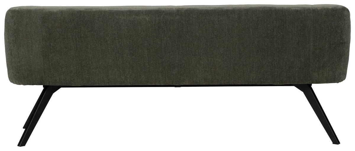 SITZBANK 190/86/63 cm  in Grün, Schwarz  - Schwarz/Grün, Design, Textil/Metall (190/86/63cm) - Moderano