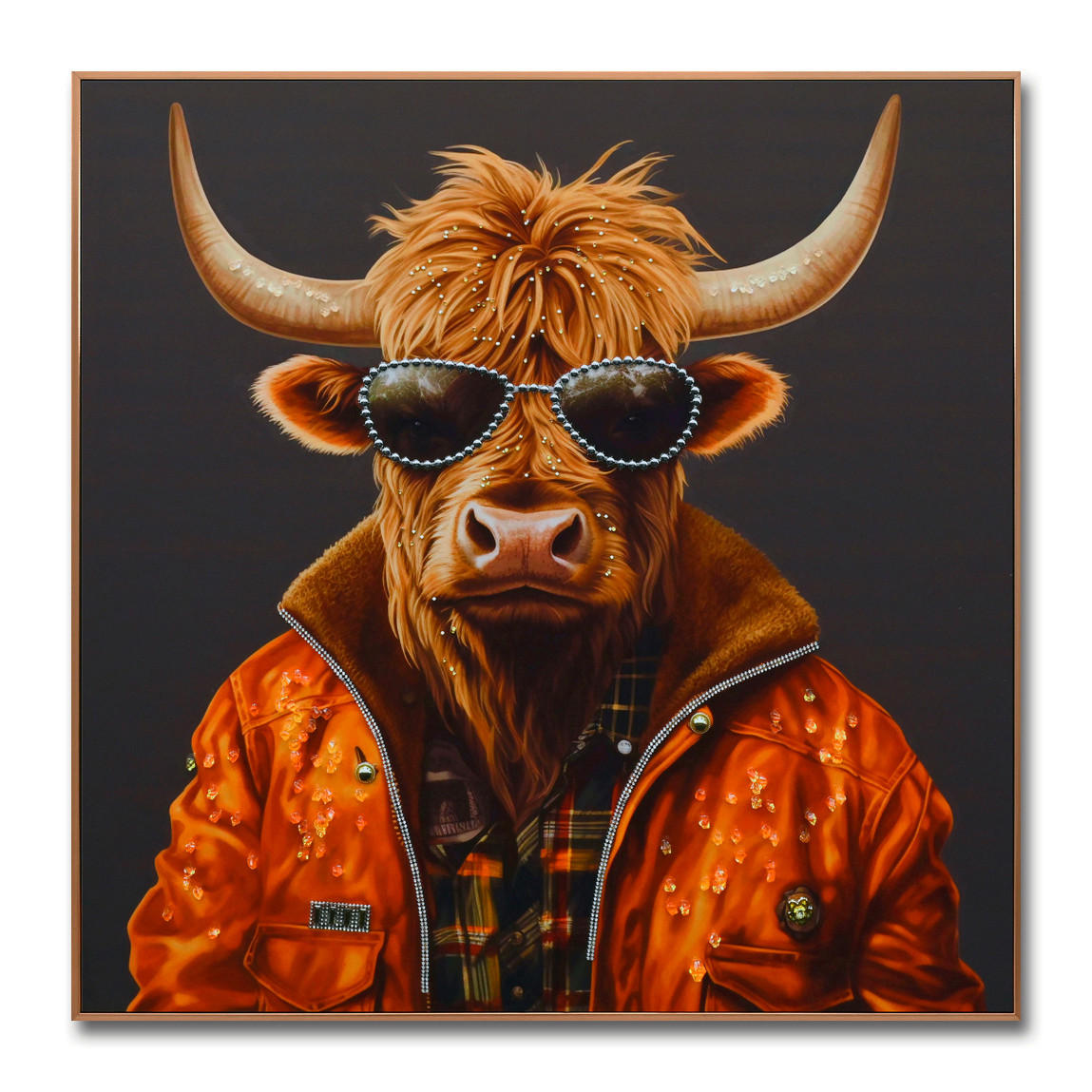 MALBA NA PLÁTNĚ, zvířata, 82/82/4 cm - vícebarevná, Basics, dřevo (82/82/4cm)