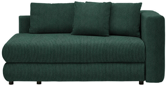 RÉCAMIERE in Cord Waldgrün - Waldgrün/Schwarz, Design, Kunststoff/Textil (171/71-88/93cm) - Cantus