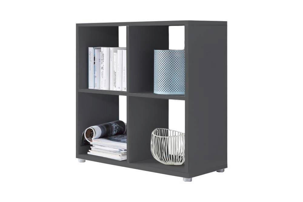 AKTENREGAL Anthrazit  - Anthrazit/Silberfarben, MODERN, Holzwerkstoff (72/74/33cm) - MID.YOU
