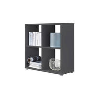 AKTENREGAL Anthrazit  - Anthrazit/Silberfarben, MODERN, Holzwerkstoff (72/74/33cm) - MID.YOU