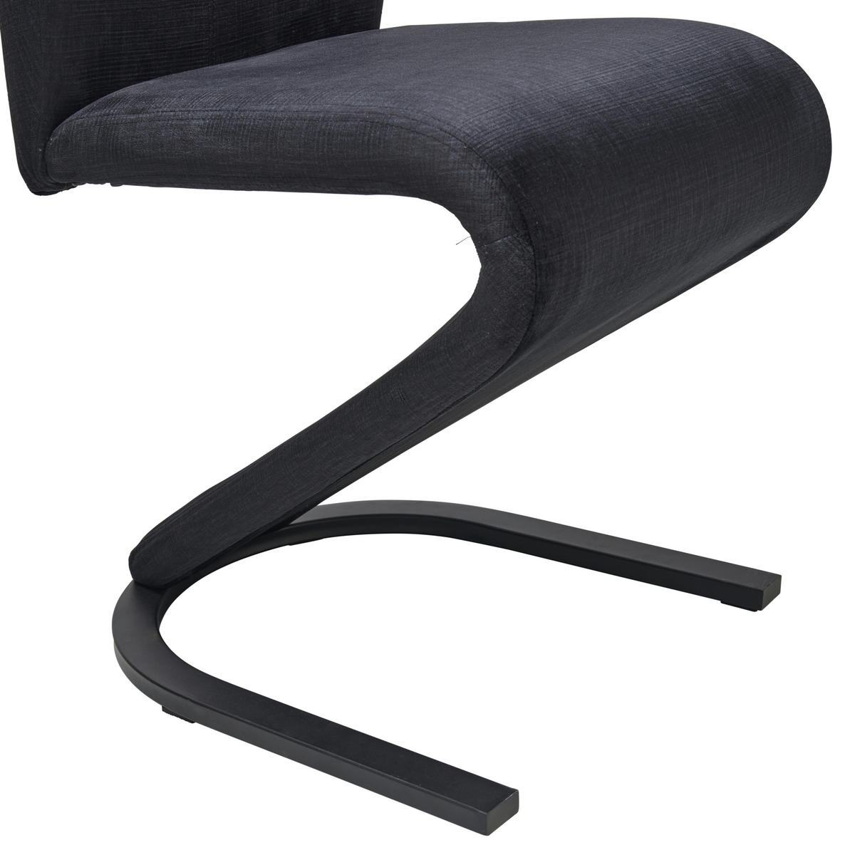 SCHWINGSTUHL  in Eisen Webstoff  - Schwarz, LIFESTYLE, Textil/Metall (44/105/65cm) - MID.YOU