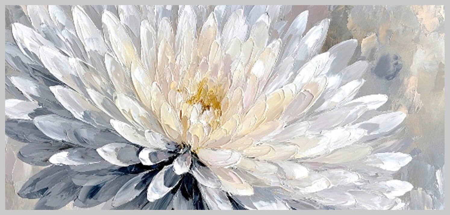 Euroart Leinwandbild Dahlia I Mehrfarbig 115x55 cm