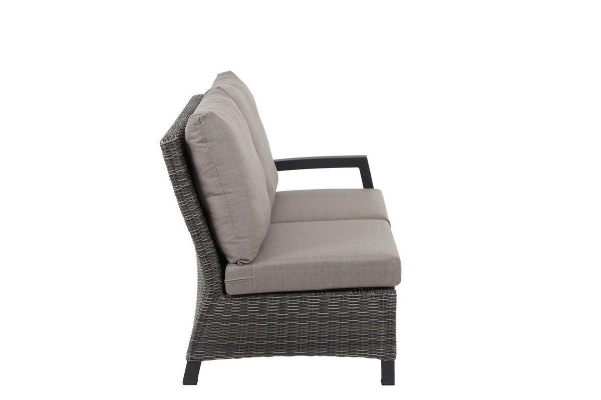 LOUNGEGARNITUR 5-teilig   302/88/219 cm Aluminium  - Grau, Basics, Keramik/Kunststoff (302/88/219cm) - Siena Garden
