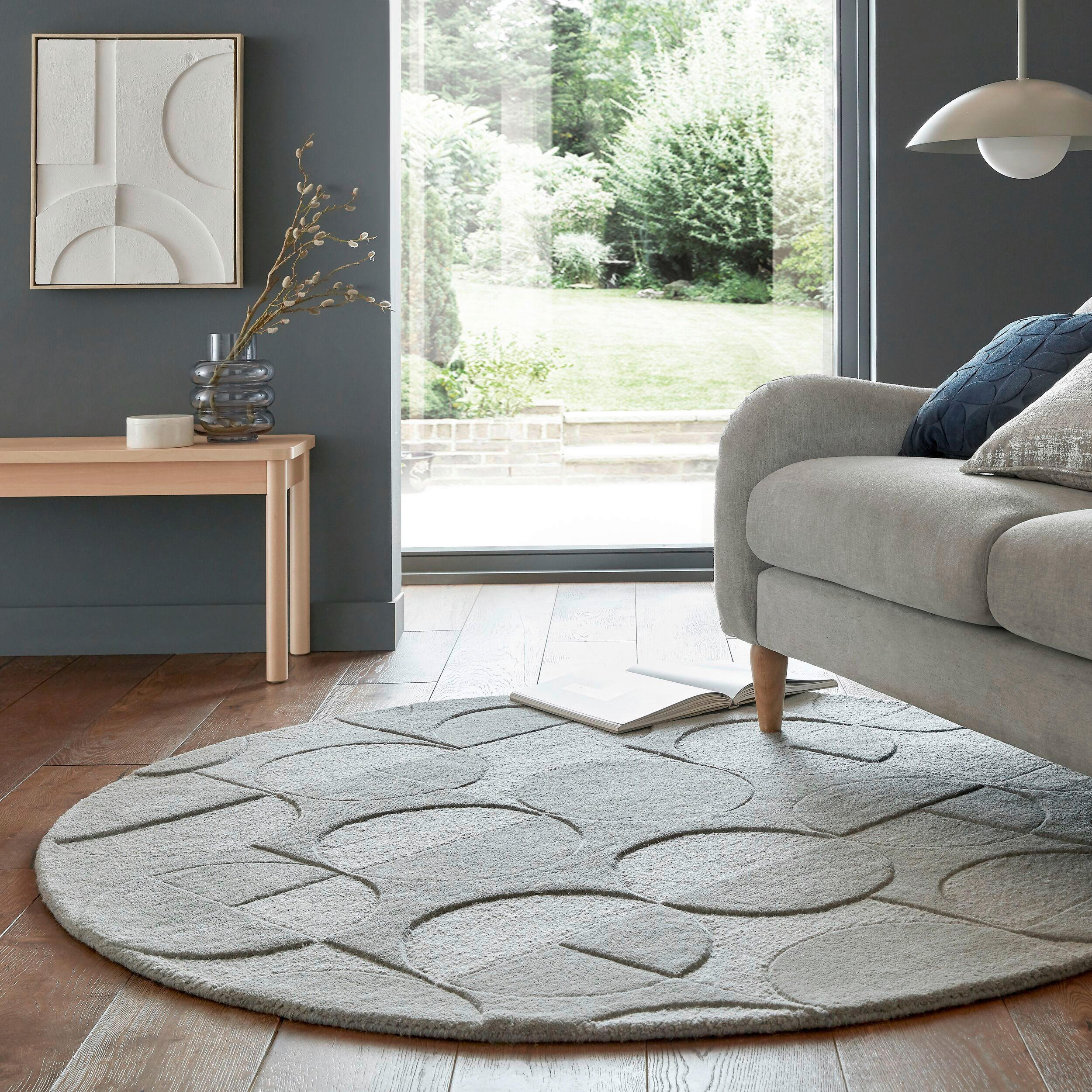 WOLLTEPPICH 160/160 cm Moderno Grau  - Grau, Basics, Textil (160/160cm)