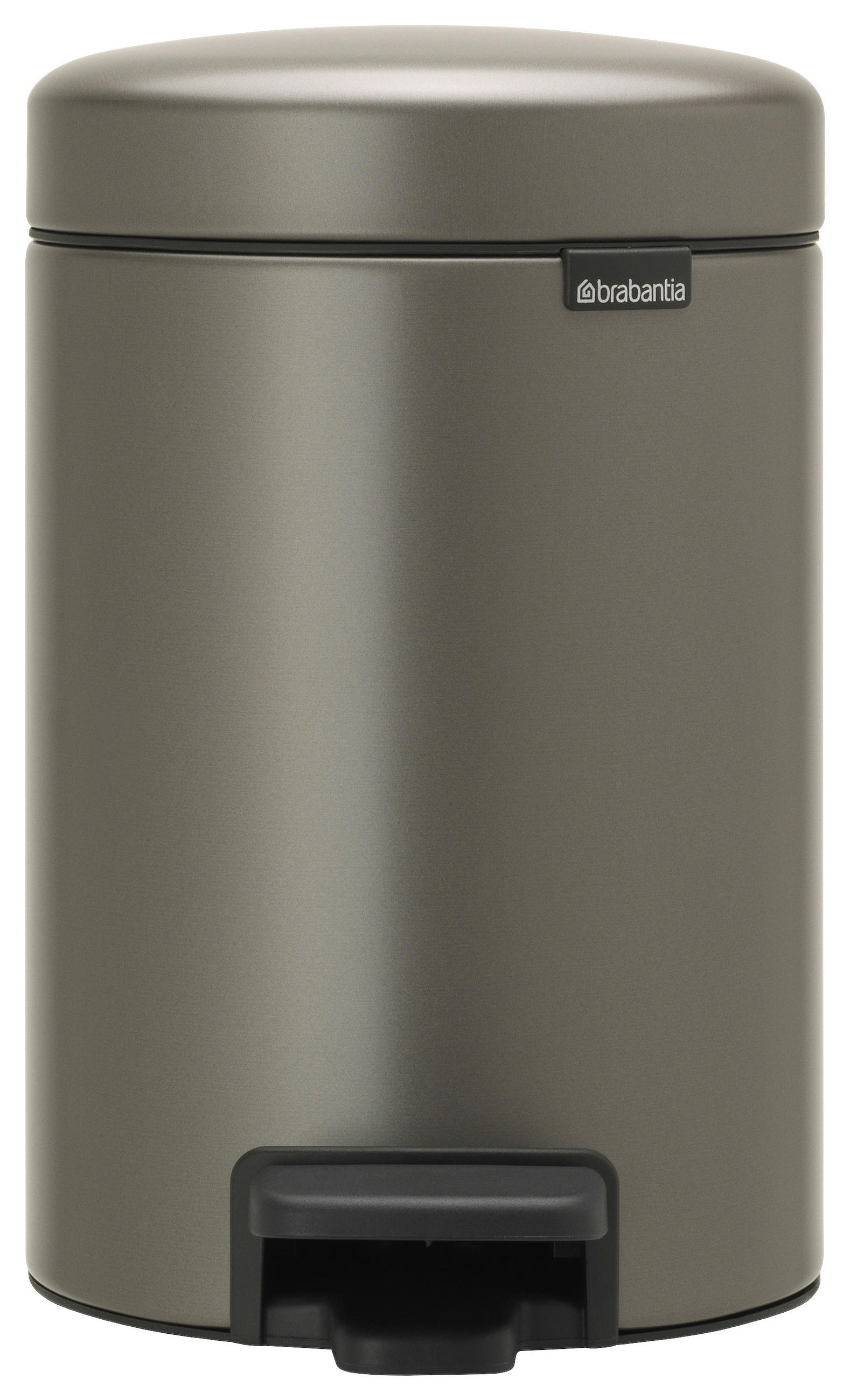 PEDÁLOS SZEMETES  - fekete/platinaszürke, Basics, műanyag/fém (3l) - Brabantia