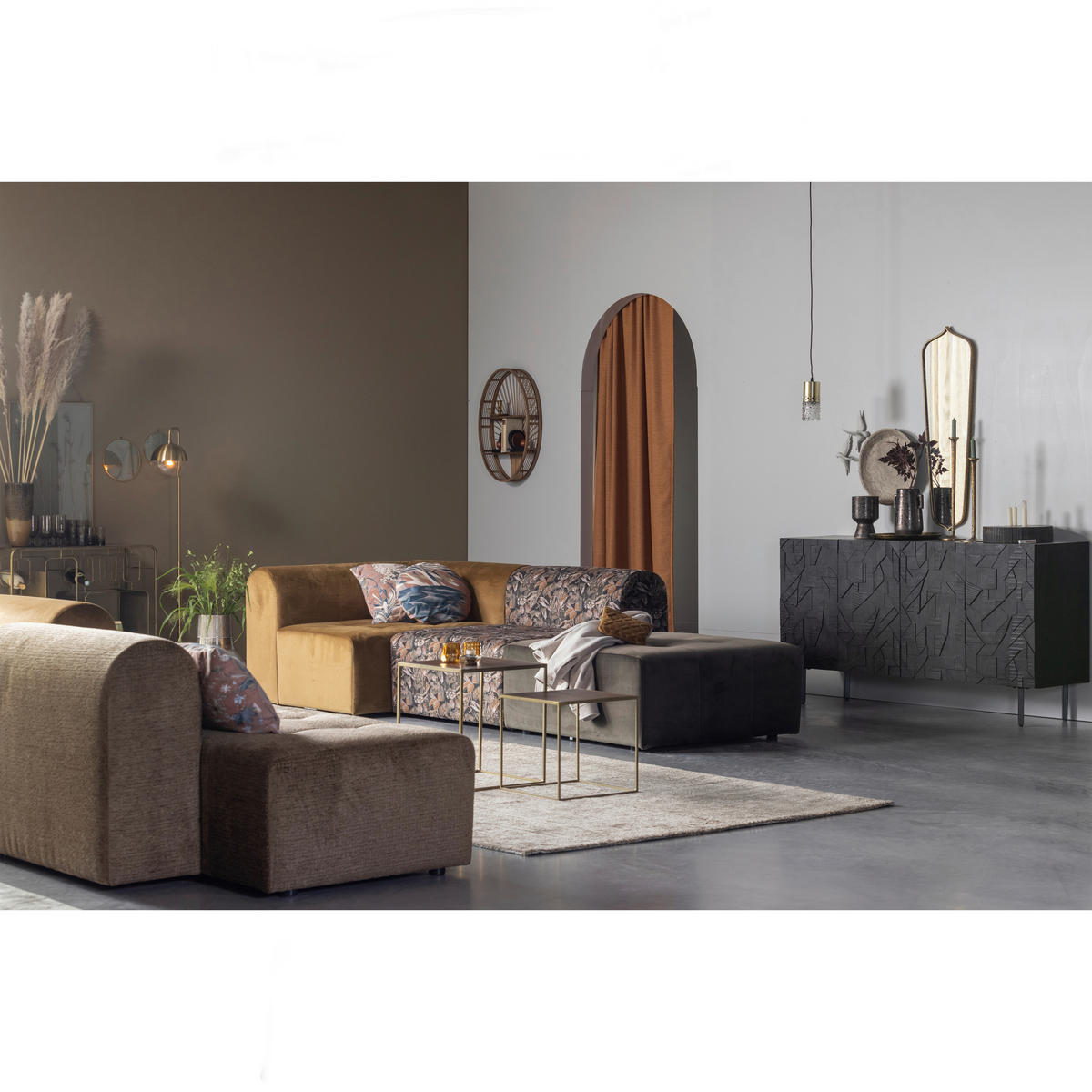 KOMMODE Counter, 160/83/40 cm,  - Schwarz, Design, Holz/Metall (160/83/40cm) - Livetastic