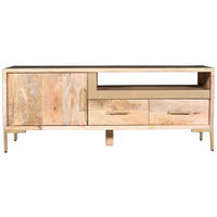 NÍZKÁ KOMODA, mangové dřevo, přírodní barvy, 145/57/40 cm - přírodní barvy, Natur, kov/dřevo (145/57/40cm) - MID.YOU