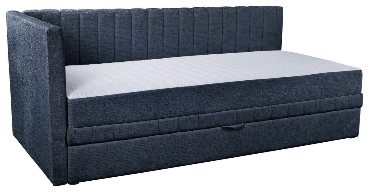 SCHLAFSOFA in Struktur Schwarz  - Schwarz, Design, Holz/Holzwerkstoff (212/83/99cm) - MID.YOU