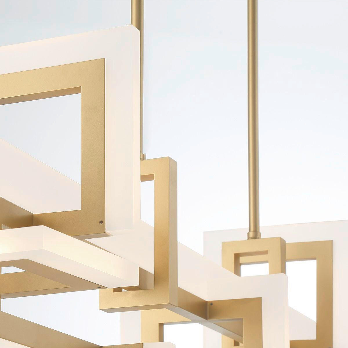 LED-HÄNGELEUCHTE 122,8/50/23,1 cm    - Messingfarben, Design, Glas/Metall (122,8/50/23,1cm) - Elstead Lighting