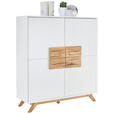HIGHBOARD  in 120/133/40 cm  - Eichefarben/Weiß, Design, Holz/Holzwerkstoff (120/133/40cm) - Xora