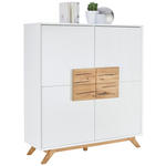 HIGHBOARD  in 120/133/40 cm  - Eichefarben/Weiß, Design, Holz/Holzwerkstoff (120/133/40cm) - Xora