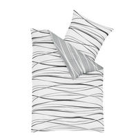 POSTELJNINA MOTION 140/220 cm saten siva, bela  - siva/bela, Konvencionalno, tekstil (140/220cm) - Kaeppel