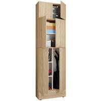 MEHRZWECKSCHRANK 70/240/39 cm  - Schwarz/Grau, Modern, Holzwerkstoff/Kunststoff (70/240/39cm) - MID.YOU