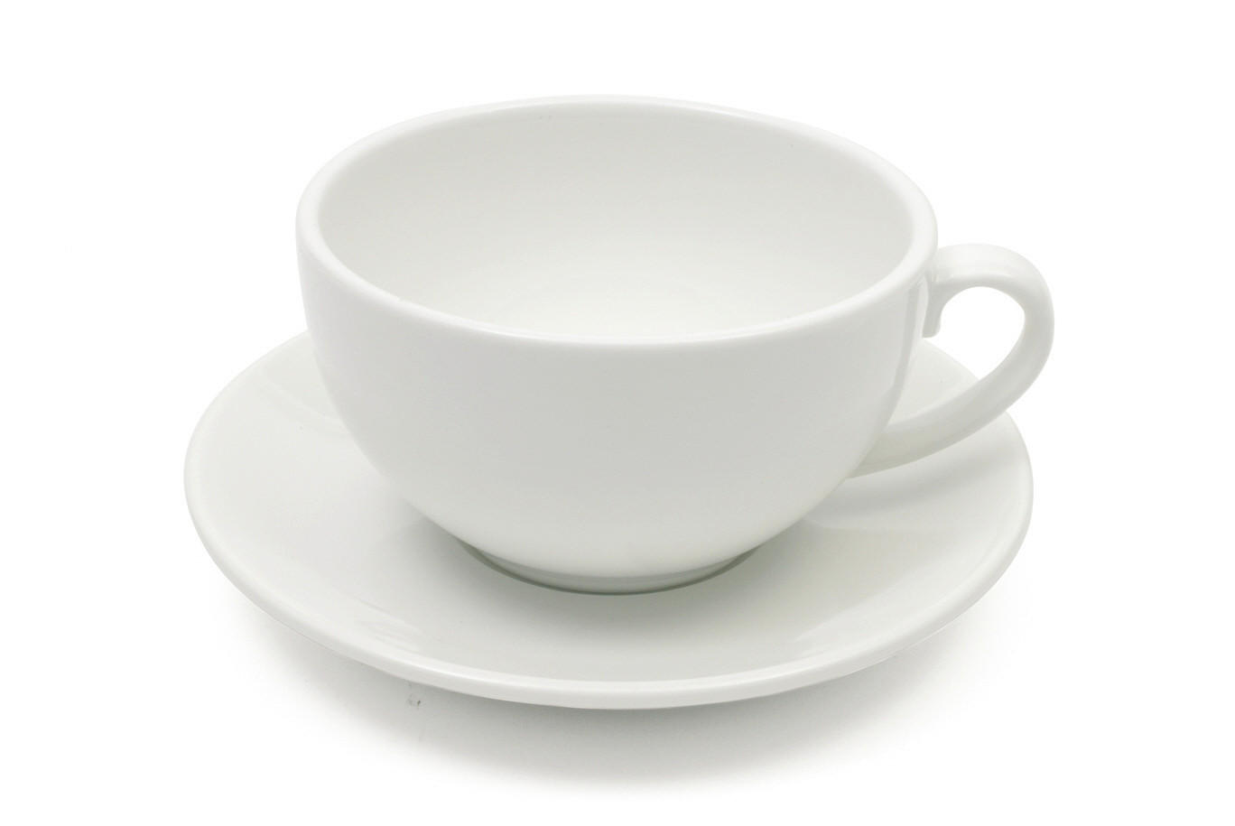 CAPPUCCINO ŠÁLKA S TANIERIKOM    - biela, Basics, keramika (15,2/7,1/15,2cm) - Maxwell & Williams