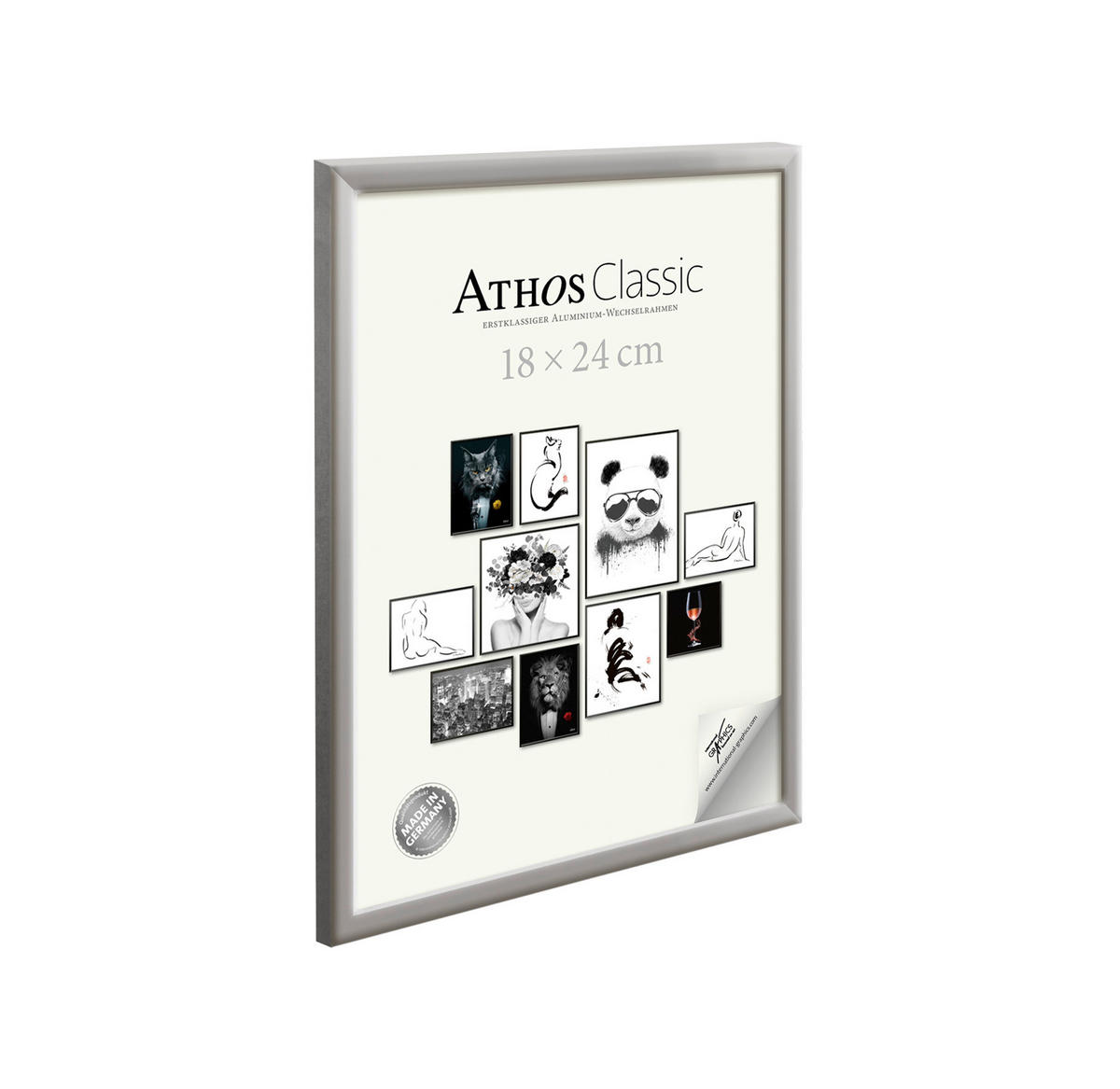 BILDERRAHMEN - Silberfarben, Basics, Papier/Holzwerkstoff (18/24/1,8cm)