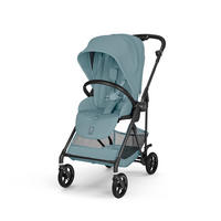 KINDERWAGEN  Melio Carbon  Stormy Blue  - Pastellblau/Schwarz, Basics, Textil/Metall (82-91/49/96,5 - 107cm) - cybex GOLD
